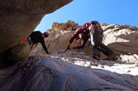42-Kris_and_Garron_scrambling_tough_spot_while_I'm_below_in_a_cave