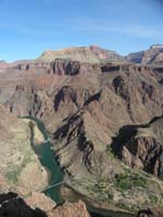 32-Grand_Canyon_view_with_Colorado_River,Bright_Angel_Trail_bridge,Phantom_Ranch_campground_area