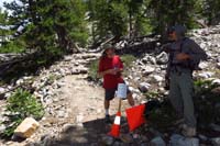 01-Jeff_and_Carl_at_Bristlecone-Glacier_junction-heading_up_Glacier_Trail_for_a_little_ways-1pm