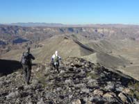 15-Laszlo_and_Greg_heading_down_ridgeline_to_Jelly_Peak