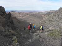 62-group_heading_down_from_saddle-I_followed_drainage_to_avoid_cryptobiotic_soil