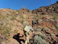 02-leaving_Gold_Strike_Canyon-heading_up_steep_rocky_slope
