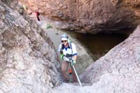 33-Laszlo_on_rappel-30_feet,no_issues_with_water_today,but_could_be_problem_with_very_wet_winter
