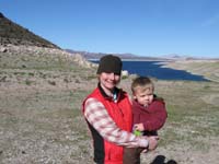 19-Mommy_and_Kenny-great_view_from_campsite-snowy_Spring_Mountains_in_distance