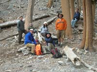 26-group_relaxing_at_the_saddle-it_was_chilly_in_the_30s