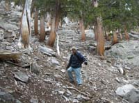 48-Mike_sliding_down_the_steep_slope-we_encountered_some_snow_flurries