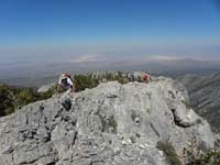 34-Jim_Brett_and_Luba_on_exposed_ridgeline_to_peak