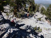 48-me_Luba_and_Ed_heading_down_steep_slope-from_Jim