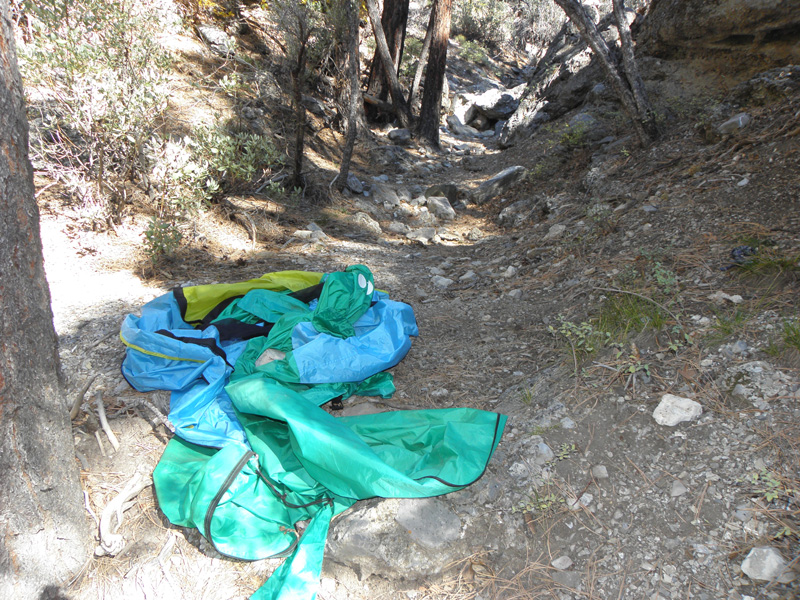 06-interesting_to_find_a_weighted_down_with_rocks_tent-continue_up_canyon