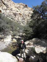 28-almost_2.5_hours_later_we_are_at_junction_to_enter_Terrace_Canyon-Larry_with_cairns