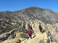 17-Lorraine_and_Kay_with_pretty_views_of_Keystone_Thrust_Fault-Mountain_Springs_Benchmark_in_distance
