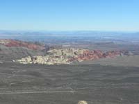 32-scenic_view-zoom_of_Calico_Hills,Las_Vegas_Strip-clear_enough_view_to_see_Lake_Mead