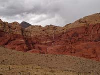 13-1400pm-area_between_Calico_Hills_2_and_Sandstone_Quarry-cascading_waterfalls-Redcap_Peak_at_top