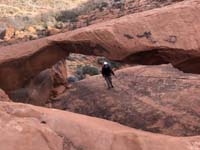 14-me_rappelling_through_Calico_Arch-from_Brett