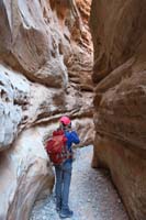 61-looking_back_to_Jen_in_White_Domes_Slot_Canyon