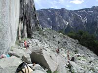 13-Eric_Gretchen_and_climbers_at_base_of_El_Capitan