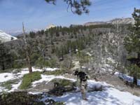 22-looking_back_to_Ali_hiking_the_snow_slope