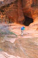 09-found_a_cave-he_went_in_and_to_left_scrambling_a_little