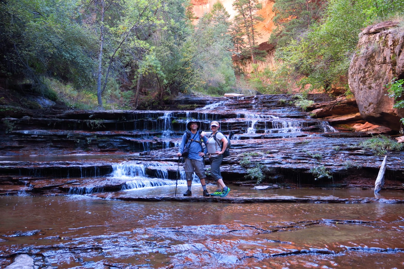 067-Kristi_and_I_with_cascading_waterfall