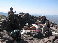 33-Jose_and_I_having_lunch_on_the_peak-I'm_not_hungry_due_to_sickness_but_I_need_to_force_it_down-from_Joel