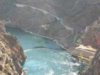 Hoover_Dam_and_bypass_bridge_from_Dam-afternoon-20121030A-zoomed_view_of_black_canyon_boat_ramp_and_road