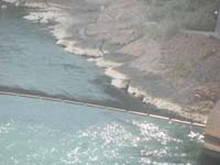 Hoover_Dam_and_bypass_bridge_from_Dam-afternoon-20121030B-zoomed_view_of_boat_ramp