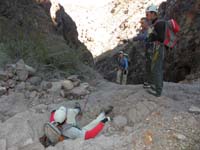 38-Greg_and_Mark_discussing_the_anchor-Ed_is_meat_anchor-Luba_ready_to_rappel