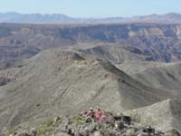 42-kids_went_a_little_further_away_for_snack_and_relax-possible_future_Jelly_Peak_and_Sandwich_Peak_in_distance