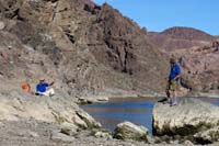 037-Ed,Laszlo_at_mouth_of_Boy_Scout_Canyon_at_Colorado_River-2.25_miles_downstream_from_Hoover_Dam