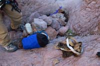 39-rock_anchor,old_webbing_and_link_replaced_since_submerged_in_water_for_long_time_showing_wear