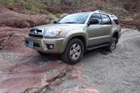 23-drove_down_wash_a_bit,but_too_rough-got_stuck_in_gravel_on_way_back,used_floor_mat_to_fix_problem