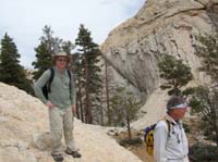 53-Dave_and_Larry_with_the_hidden_forest_at_base_of_Bridge_Mt