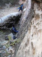 38-Colin_touching_frozen_waterfall_with_Lori_goofing_off