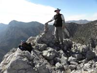 32-me_on_Snoopy's_Nose-registry_placed_to_left_of_cairn_under_stick
