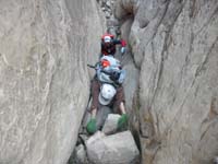 49-Luba_maneuvering_one_of_the_few_tricky_moves_to_down_climb