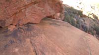 57-looking_down_to_rest_of_rappel_from_past_Calico_Arch