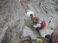 50-Ed_setting_up_first_rappel_for_Lower_Hidden_Canyon
