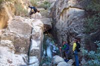 29-Ed_at_the_final_portion_of_the_rappel,Laszlo_and_Luba_belaying,Richard_watching