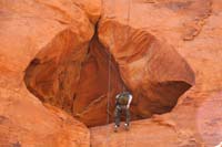 46-Ed_rappelling_from_Calico_Cave