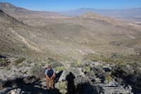 31-looking_back_to_Brett_and_steep_slope-Lonely_Pinyon_Mt_and_our_origination_route