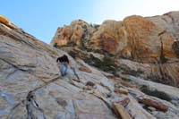28-continuing_up_to_Gunsight_Notch,then_left_to_the_peak-ahead_is_drainage_route_to_Top_of_Rainbow_Wall