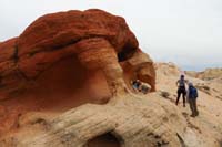 70-group_hanging_around_Thunderstorm_Arch-up_to_L_leads_to_Crazy_Hill-R_out_of_sight_leads_to_Fire_Cave