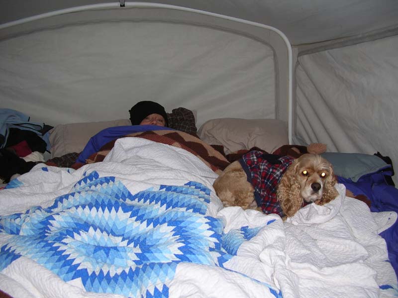 83-Kristi_and_Baxter_sleeping_in_the_camper