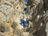 73-Bill_and_James_climbing_down_the_chute